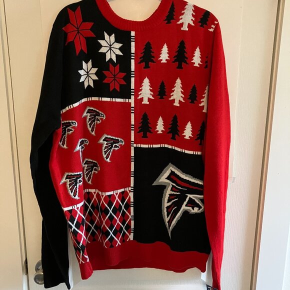 NFL Atlanta Falcons Ugly Christmas Sweater Mens Red, Black Size XX Large NEW. - Picture 1 of 16